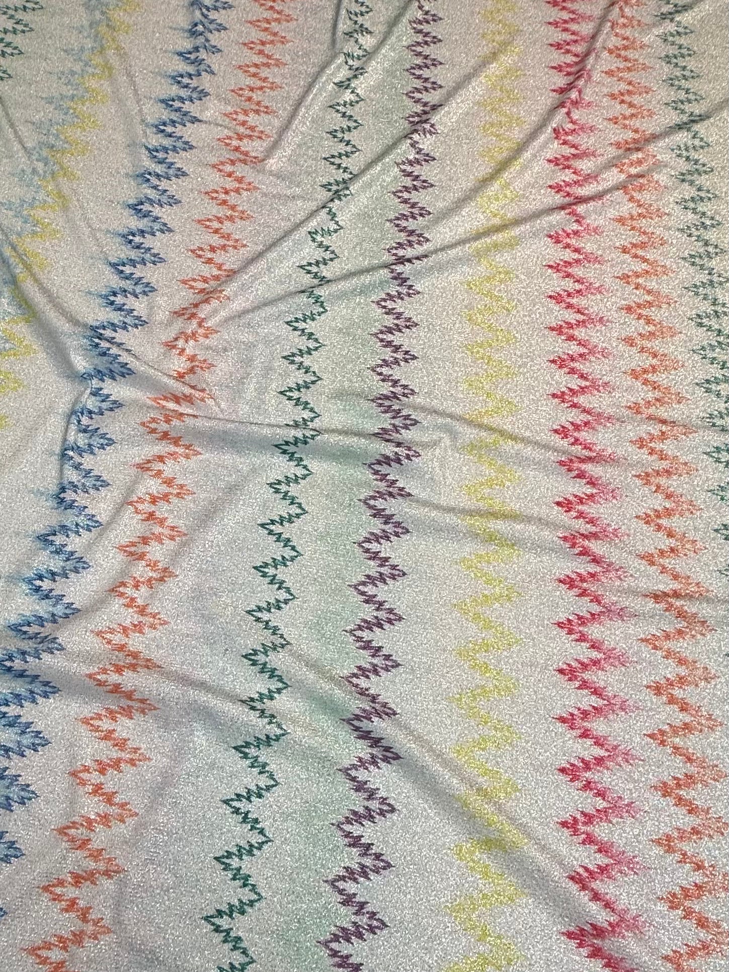 Pastel Rainbow Zigzag Fabric by the Yard