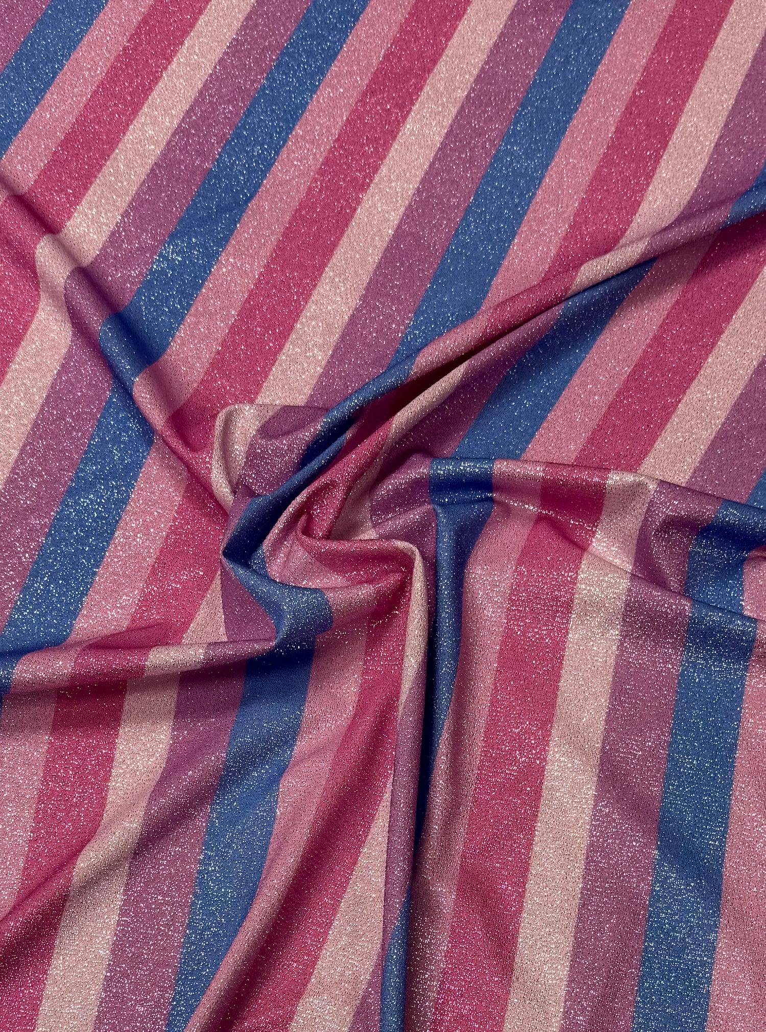 Lurex Striped Glitter Fabric by the Yard