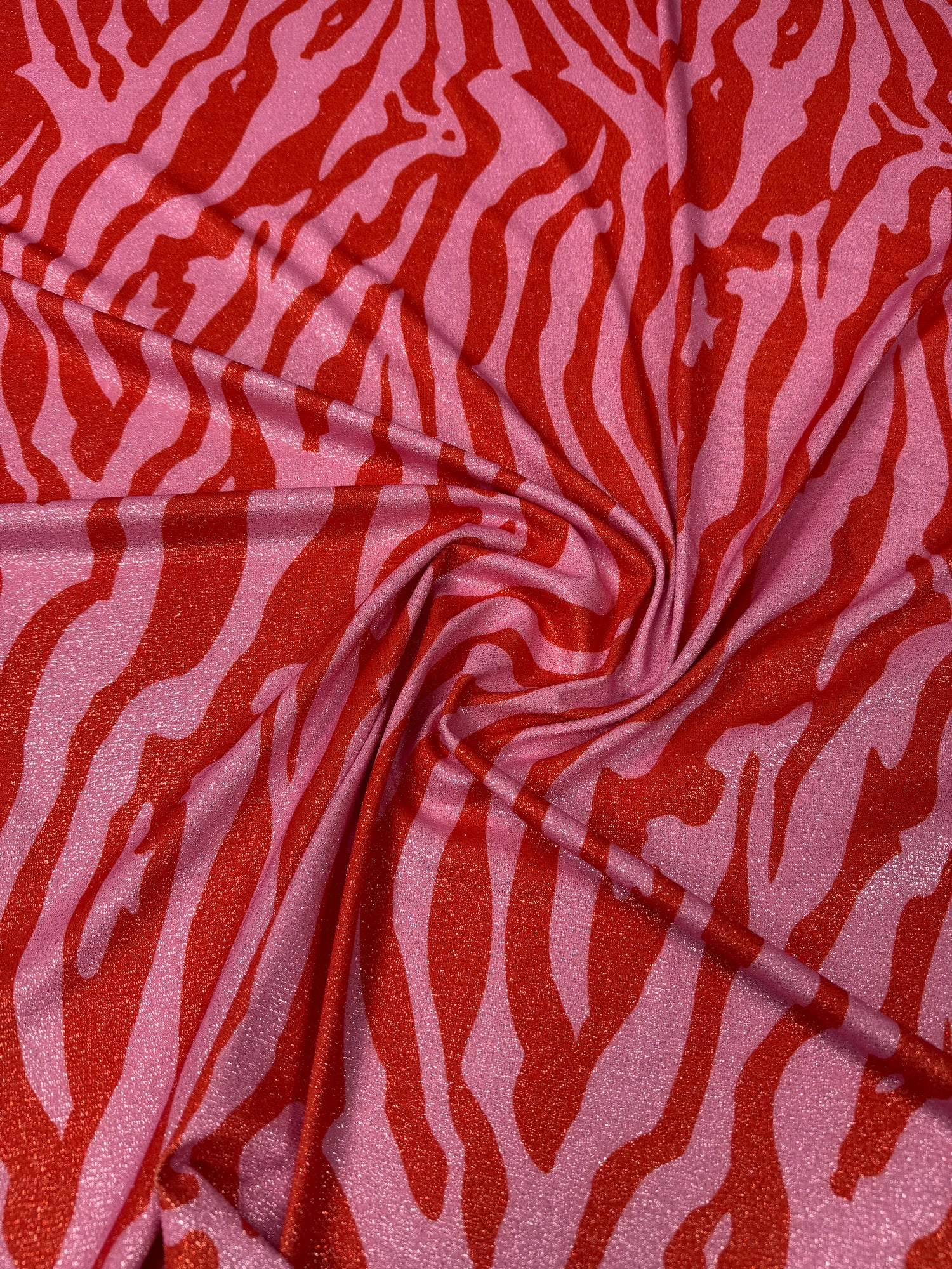 Zebra Pattern Lurex Fabric by the Yard