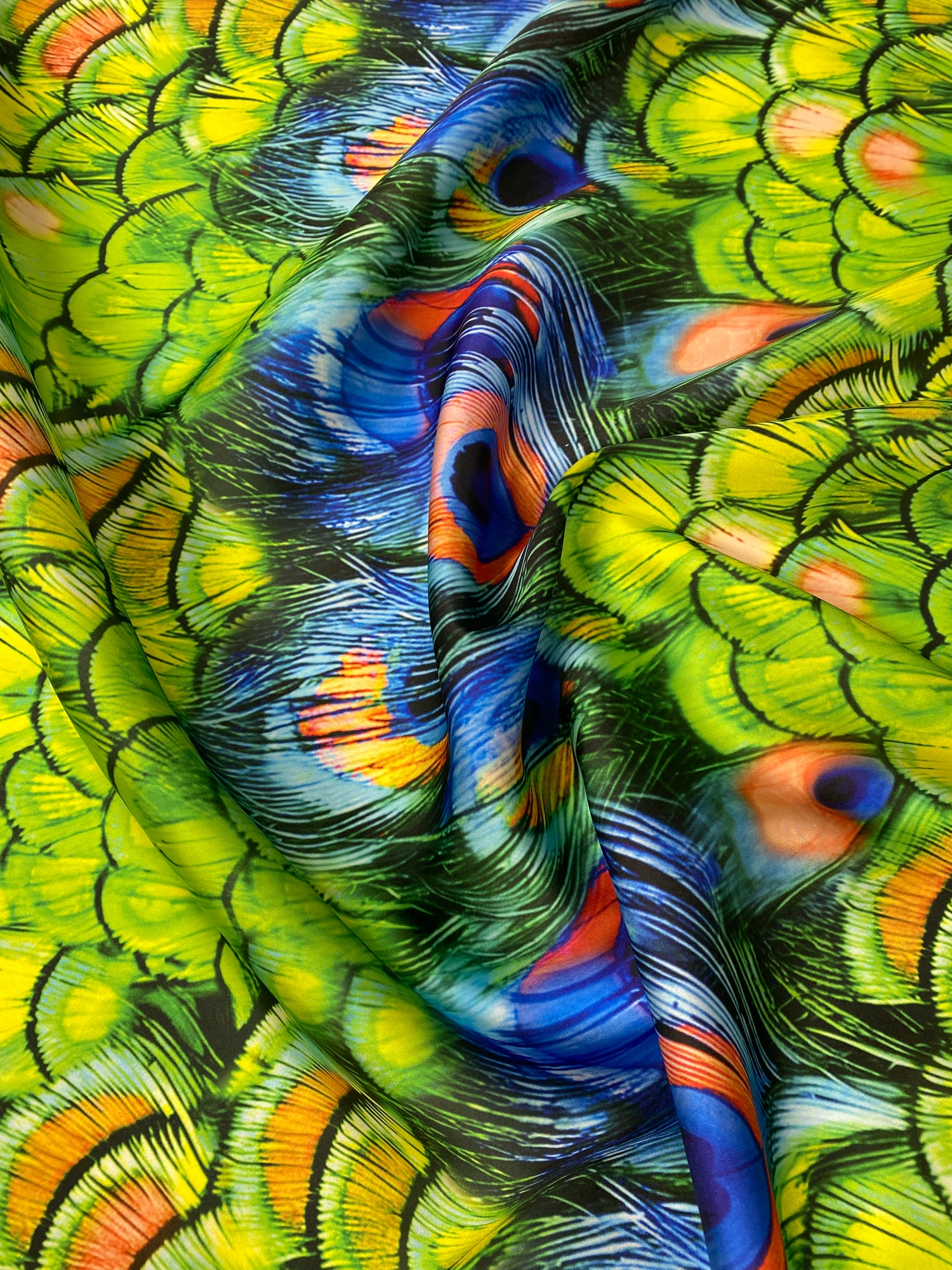 Peacock Feather Fabric By Yard