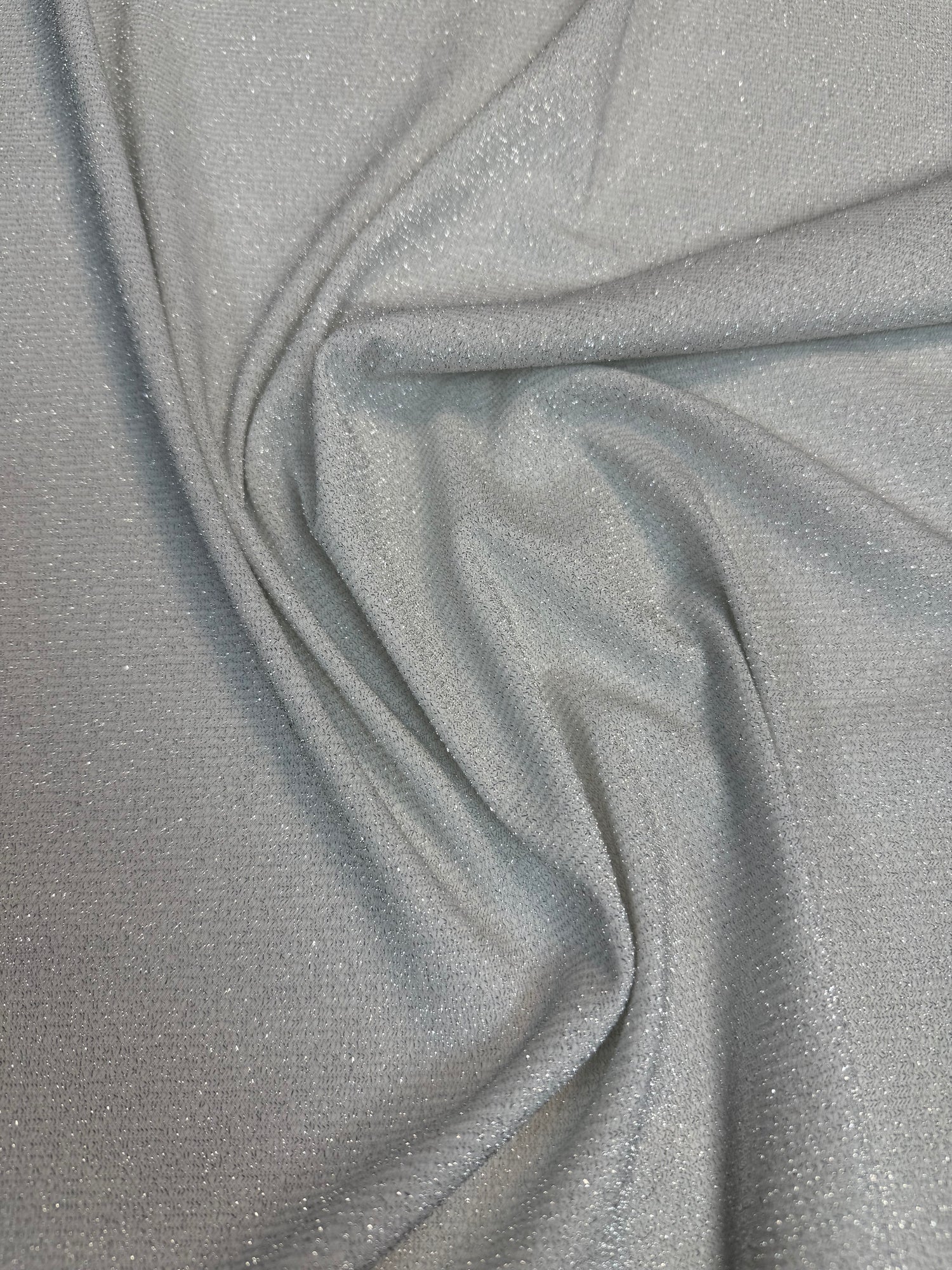 Silver Shimmer Lurex Fabric by the Yard