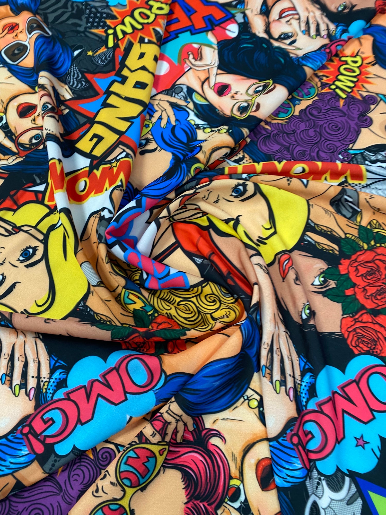 Pop Art Fabric Print Sold by Yard