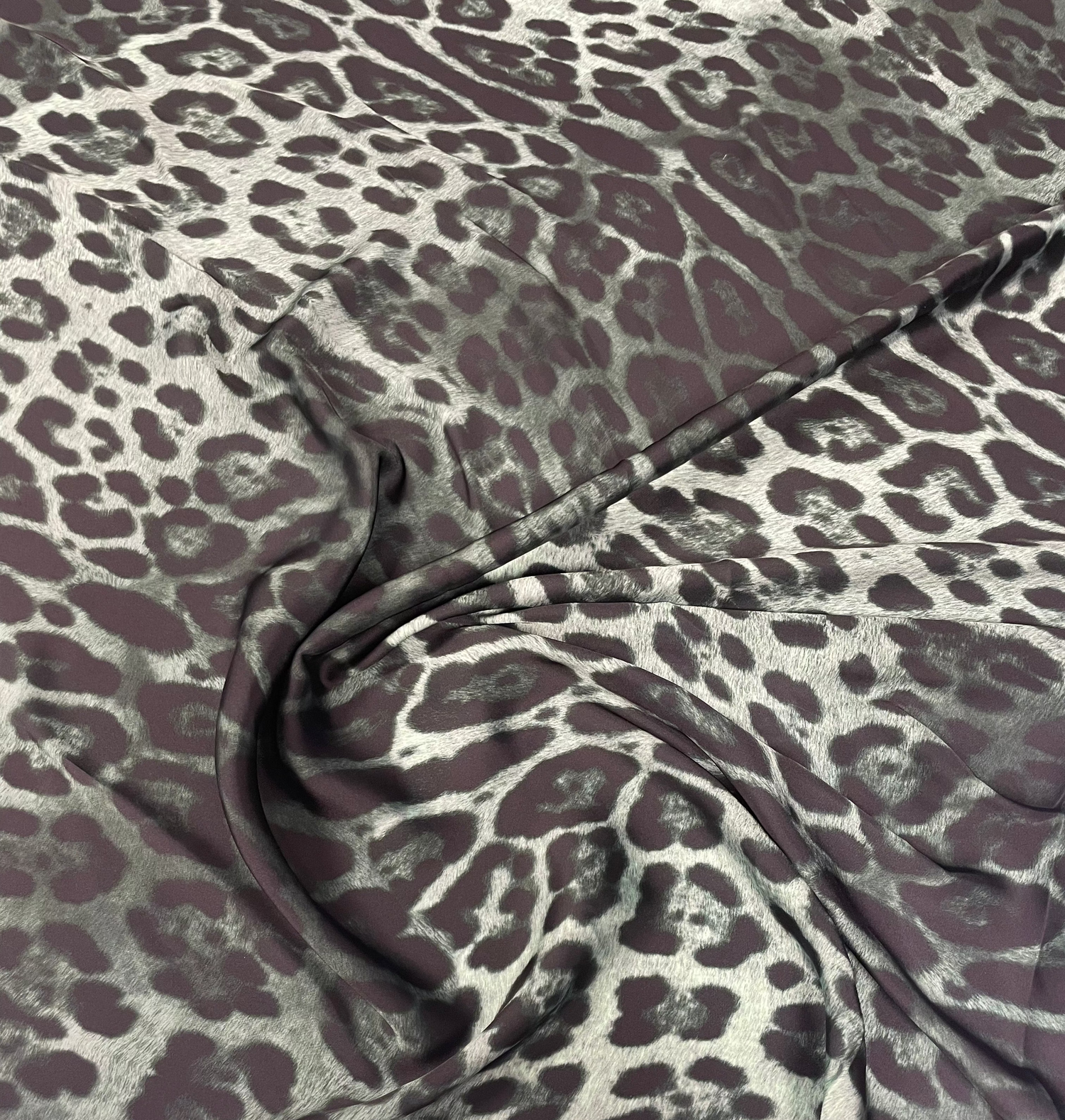 Green Leopard Print Satin Fabric by the Yard