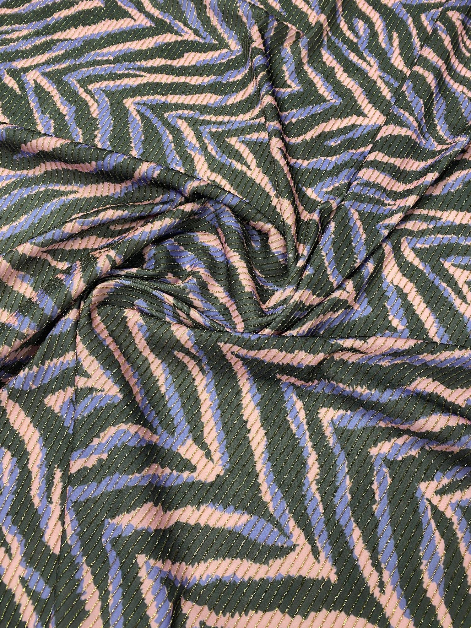Pink Purple Zebra Lurex Fabric by the Yard