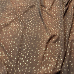 Brown Fawn Deer Print Fabric by the Metre - Whotex Fabrics London