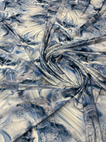 Abstract Marble Print Spandex Fabric by the Metre - Whotex Fabrics London