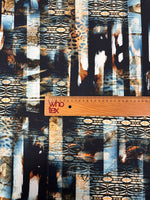 Abstract Pattern Crepe Fabric by the Metre - Whotex Fabrics London