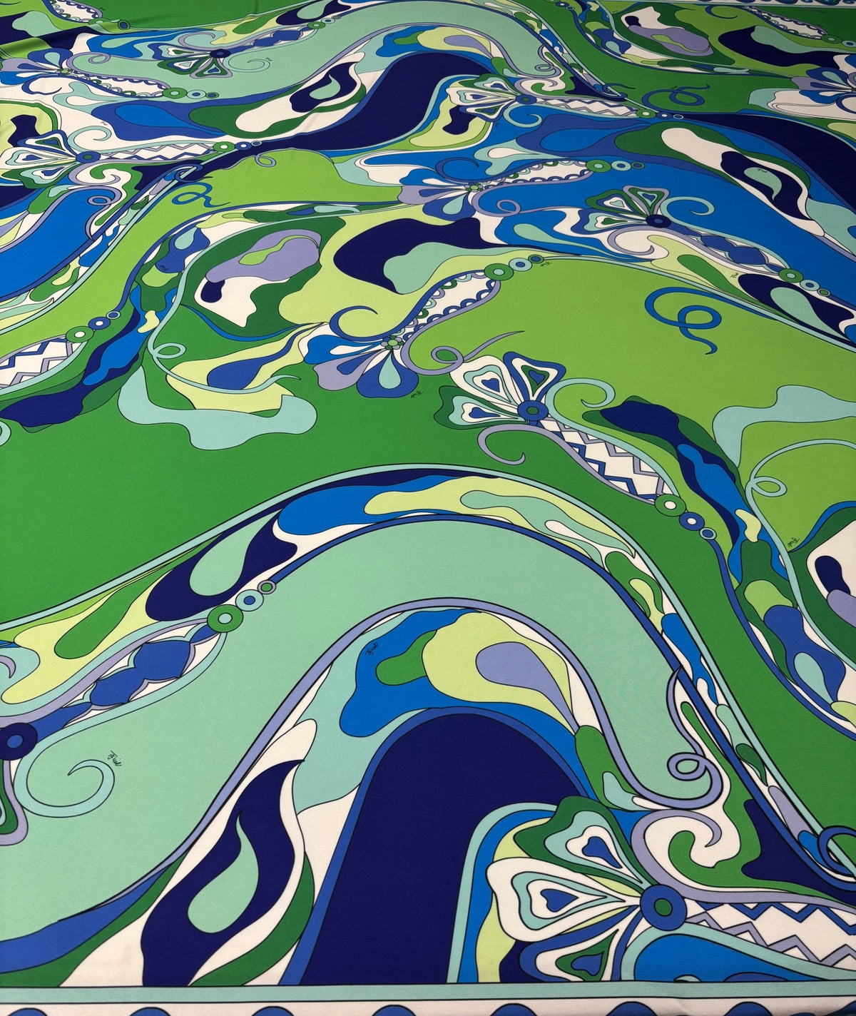 Abstract Swirl Print Spandex Fabric by the Metre - Whotex Fabrics London