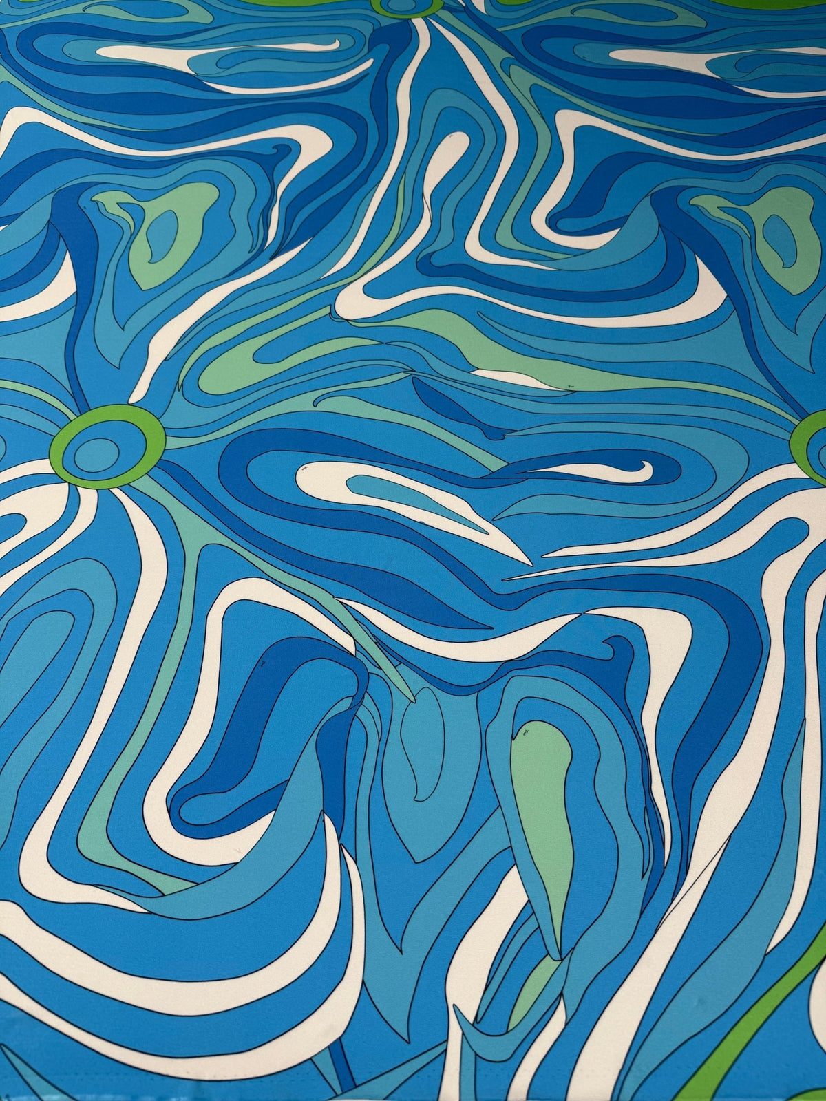 Abstract Wave Lycra Stretch Fabric by the Metre - Whotex Fabrics London