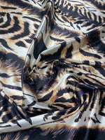 Animal Print Lycra Satin Fabric Sold by Metre - Whotex Fabrics London