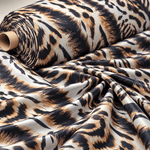 Animal Print Stretch Velvet Fabric by the Metre - Whotex Fabrics London