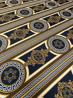 Black & Gold Upholstery Fabric – Baroque Pattern by the Metre - Whotex Fabrics London
