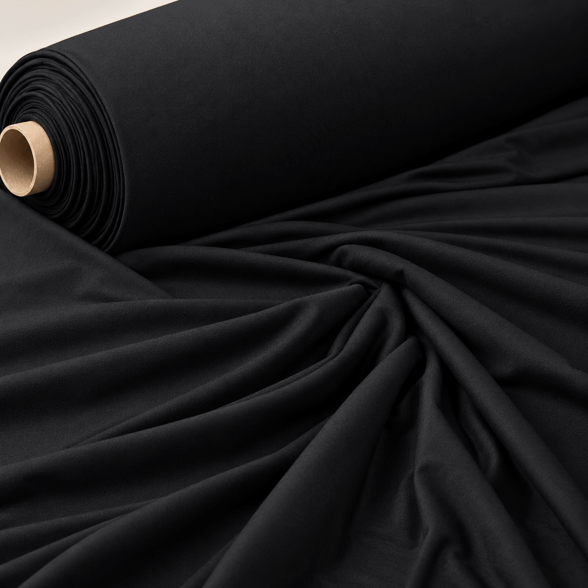 Black Modal Stretch Jersey Fabric by the Metre - Whotex Fabrics London