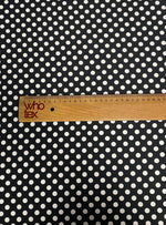 Black Polka Dot Fabric – Classic White Spot Print by the Metre - Whotex Fabrics London