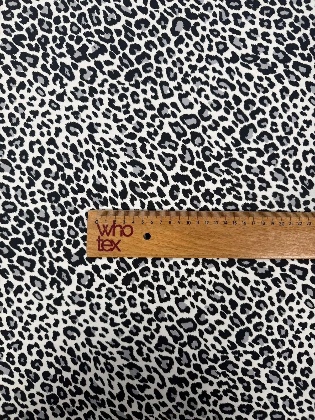 Black & White Leopard Print Fabric by the Metre - Whotex Fabrics London