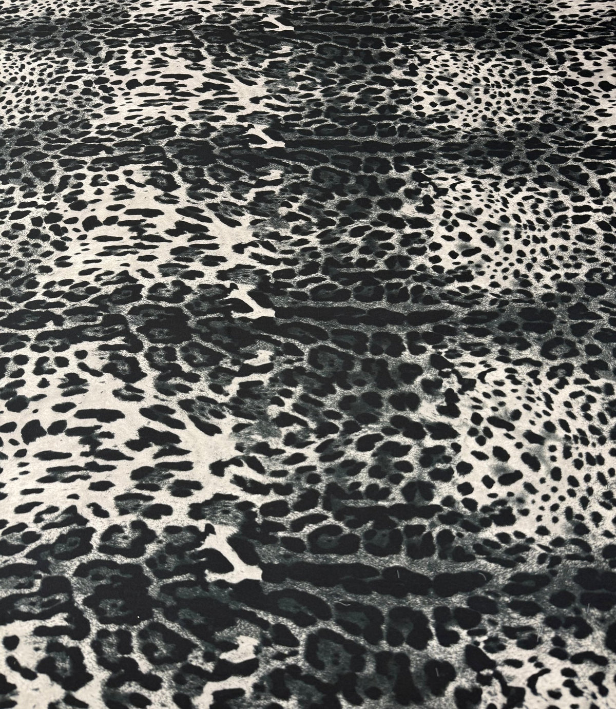 Black & White Leopard Print Spandex Fabric by the Metre - Whotex Fabrics London