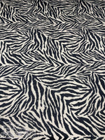 Black & White Zebra Sequin Fabric by the Metre - Whotex Fabrics London