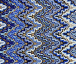Blue Zigzag Mesh Fabric – Lightweight Stretch Dress Material - Whotex Fabrics London
