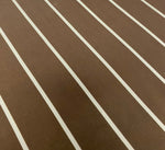 Brown Stripe Fabric – Minimal Cream Line Design - Whotex Fabrics London