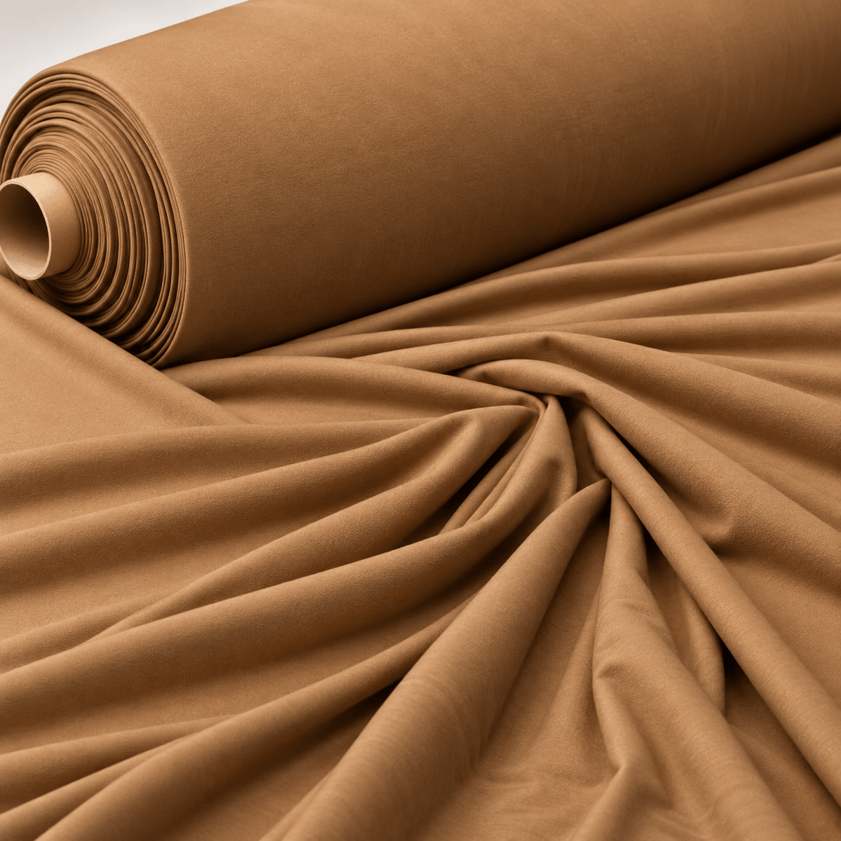 Camel Modal Stretch Jersey Fabric by the Metre - Whotex Fabrics London