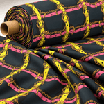 Chain Belt Print Lycra Stretch Fabric by Metre - Whotex Fabrics London