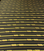 Chain Print Satin Fabric by the Metre - Whotex Fabrics London