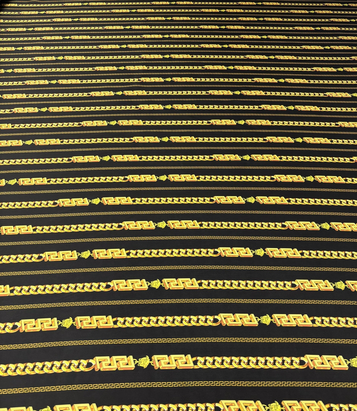 Chain Print Satin Fabric by the Metre - Whotex Fabrics London