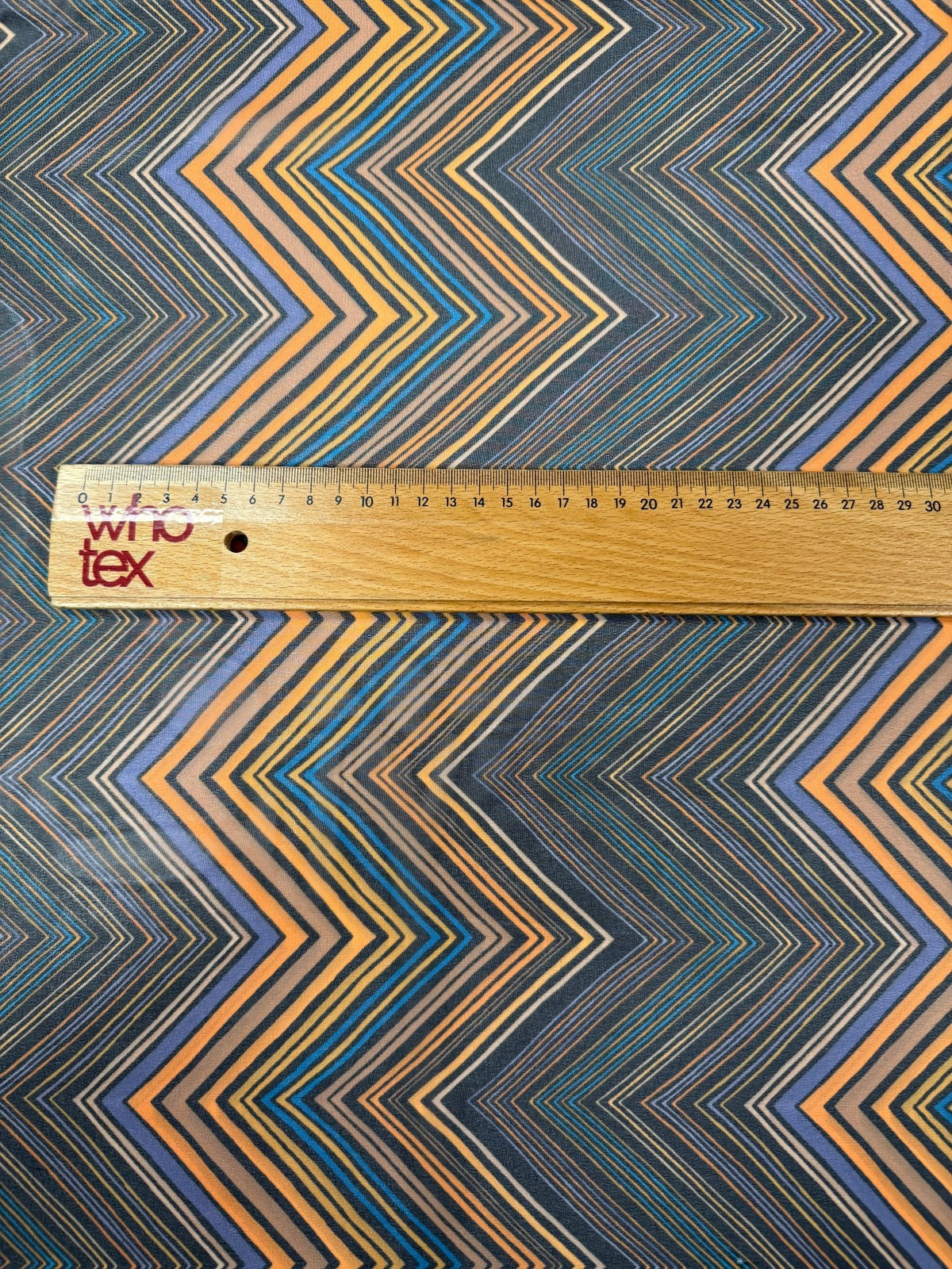 Chevron Print Chiffon Fabric by the Metre - Whotex Fabrics London