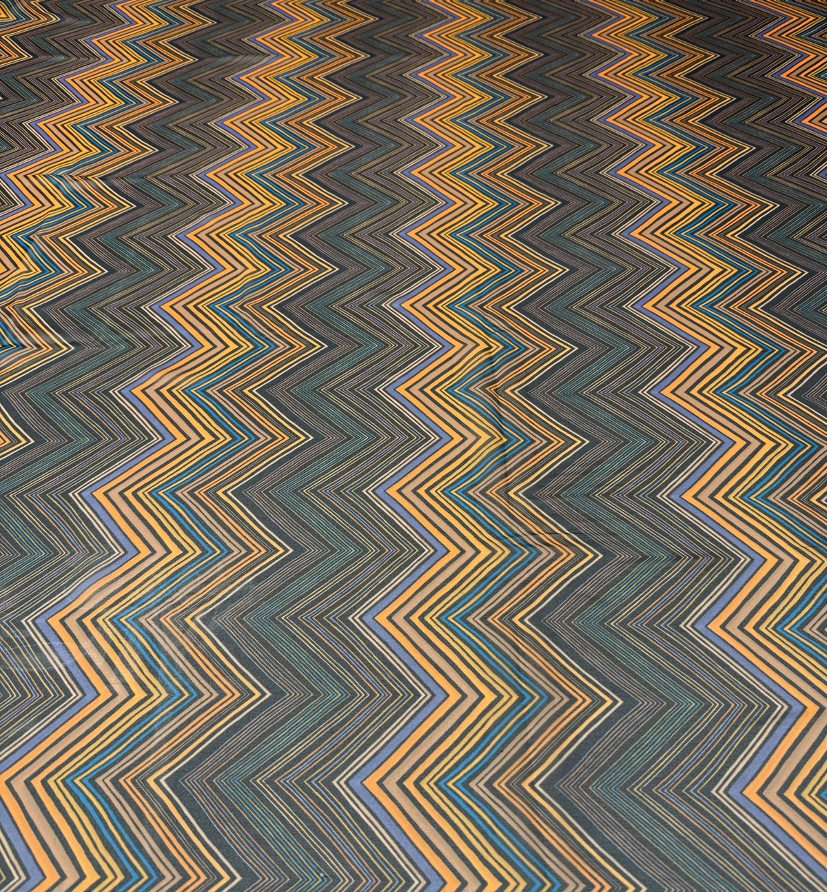 Chevron Print Chiffon Fabric by the Metre - Whotex Fabrics London