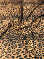 Classic Leopard Stretch Scuba Fabric by the Metre - Whotex Fabrics London