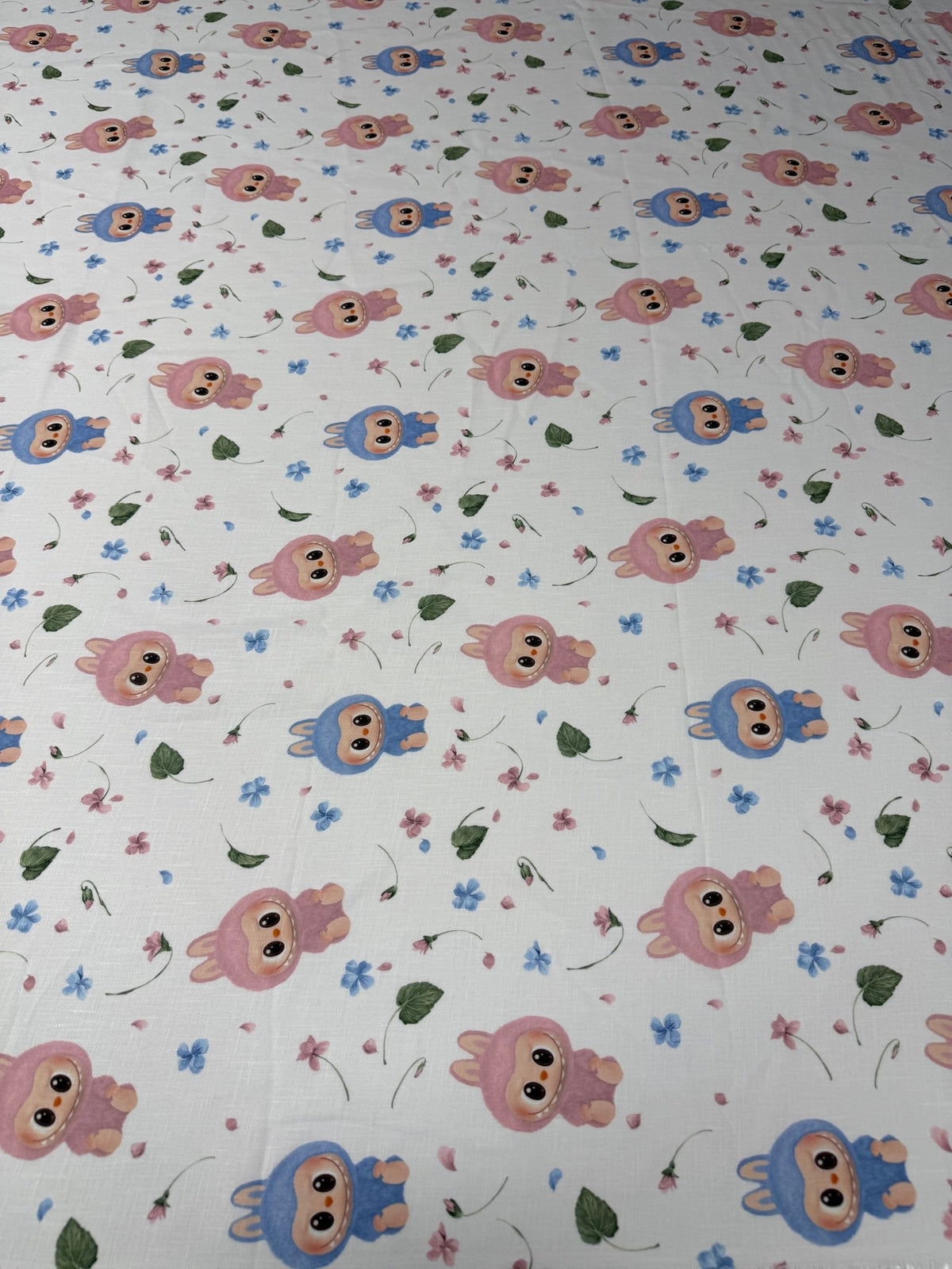 Cute Character Linen Fabric by the Metre - Whotex Fabrics London