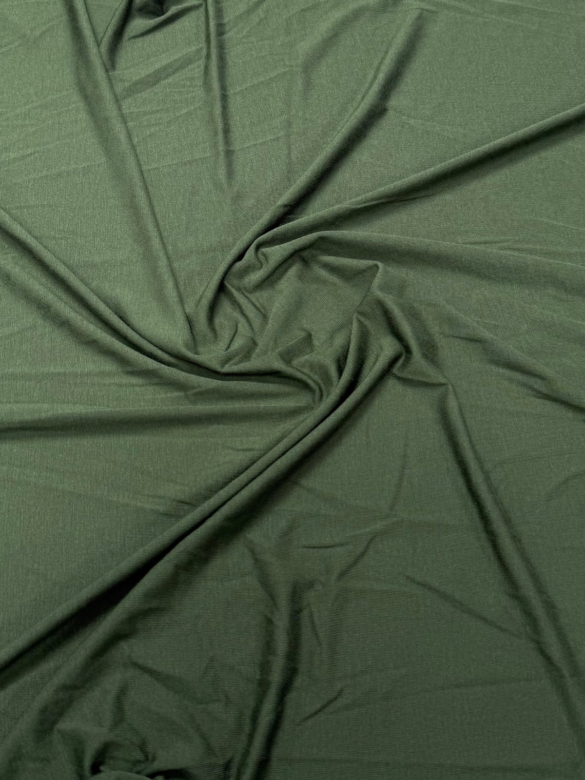 Dark Green Modal Stretch Fabric by the Metre - Whotex Fabrics London