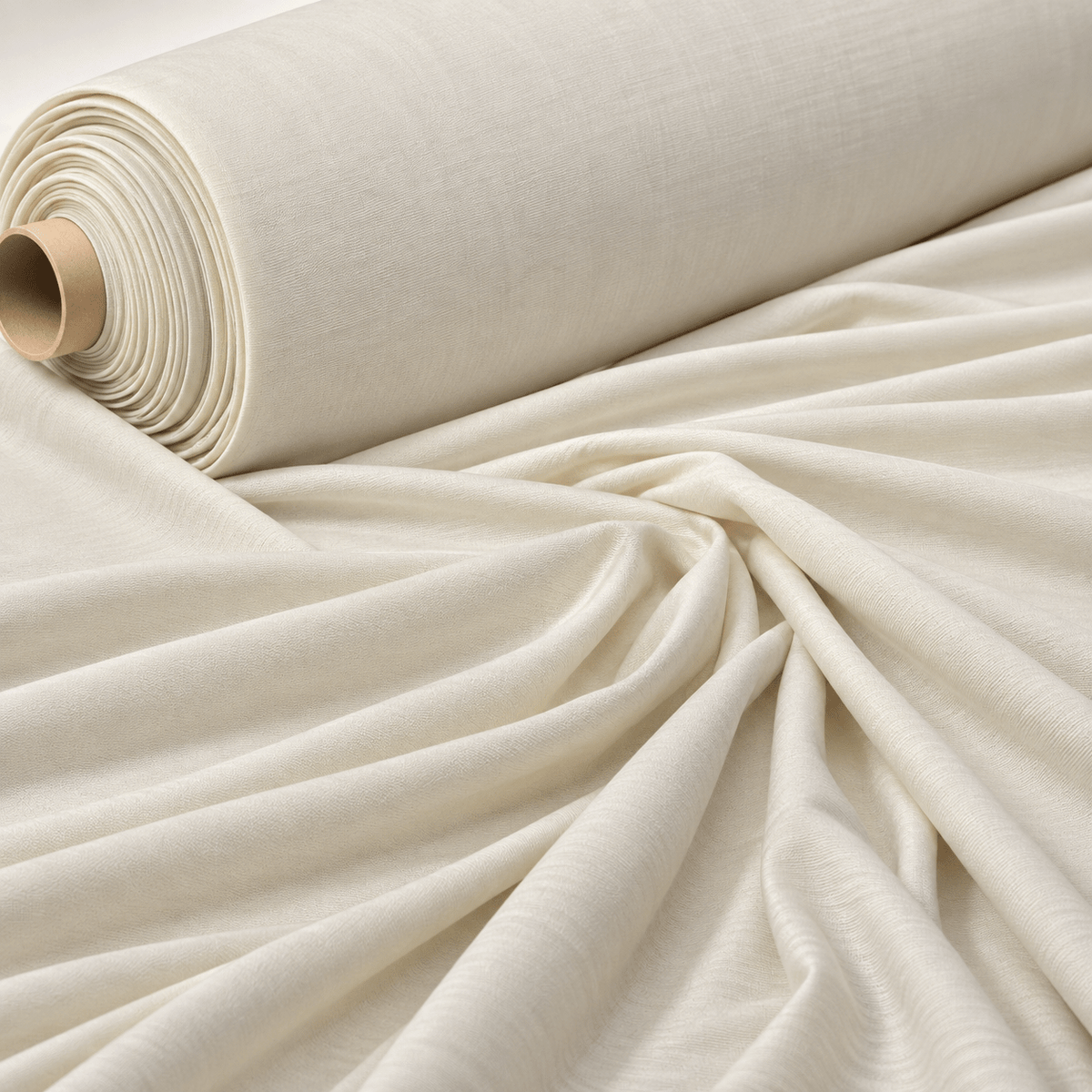 Ecru Modal Stretch Jersey Fabric by the Metre - Whotex Fabrics London