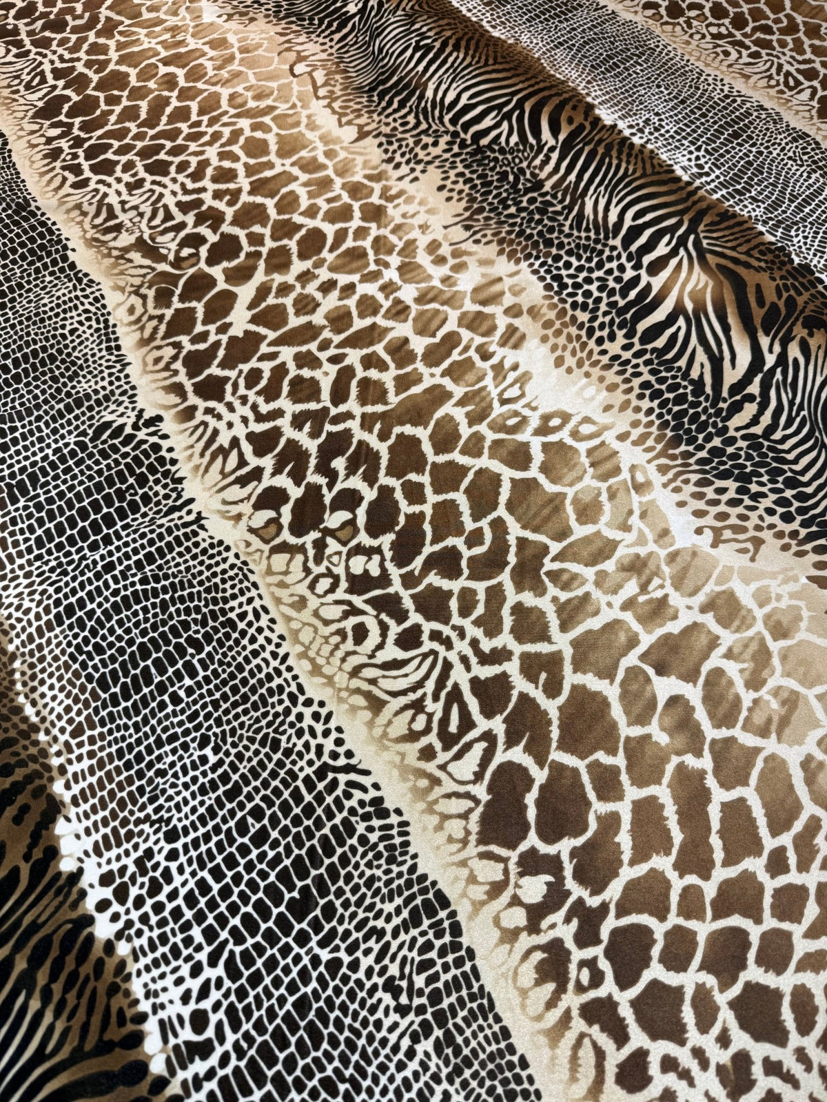 Exotic Animal Print Stretch Velvet Fabric by the Metre - Whotex Fabrics London