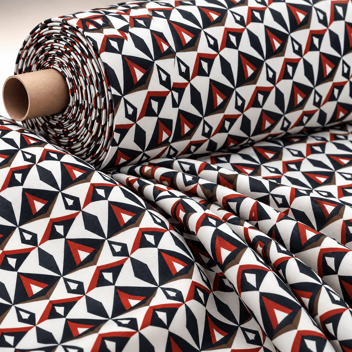 Geometric Pattern Fabric by the Metre - Whotex Fabrics London