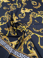 Gold Baroque Crepe Fabric by the Metre – Elegant & Luxury - Whotex Fabrics London