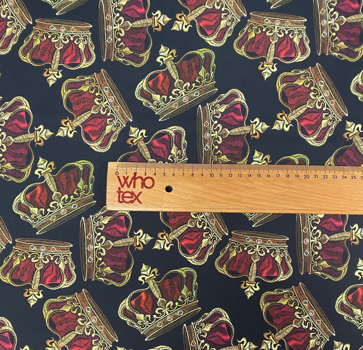 Golden Crown Fabric – Fabric by Metre, Multiple Options for Sewing & Dressmaking - Whotex Fabrics London