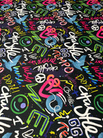 Graffiti Street Art Fabric – Multiple Fabric Options, Sold by Metre - Whotex Fabrics London