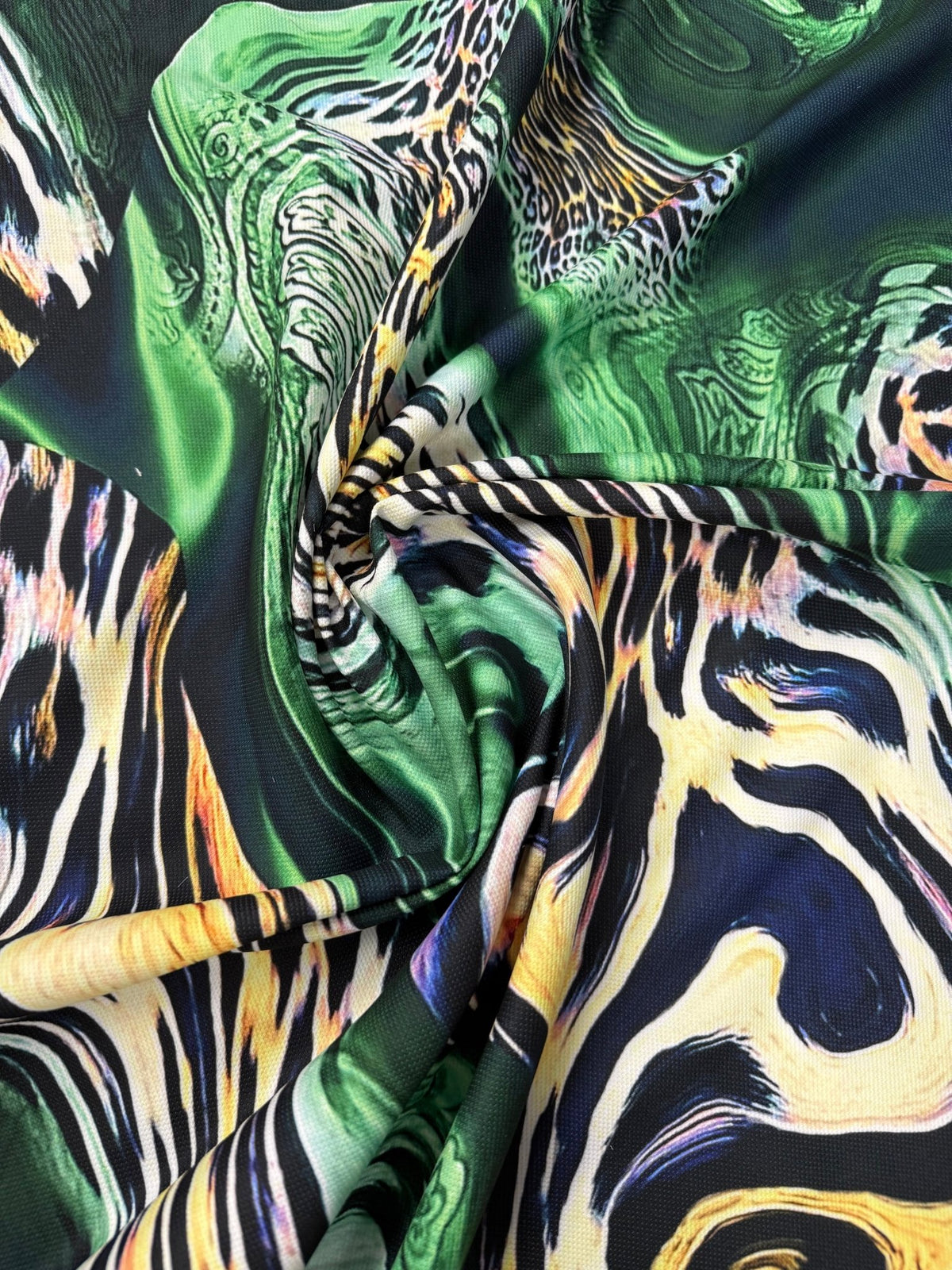 Green Animal Print Upholstery Fabric by the Metre - Whotex Fabrics London