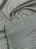 Green Textured Tweed Wool Fabric by the Metre - Whotex Fabrics London