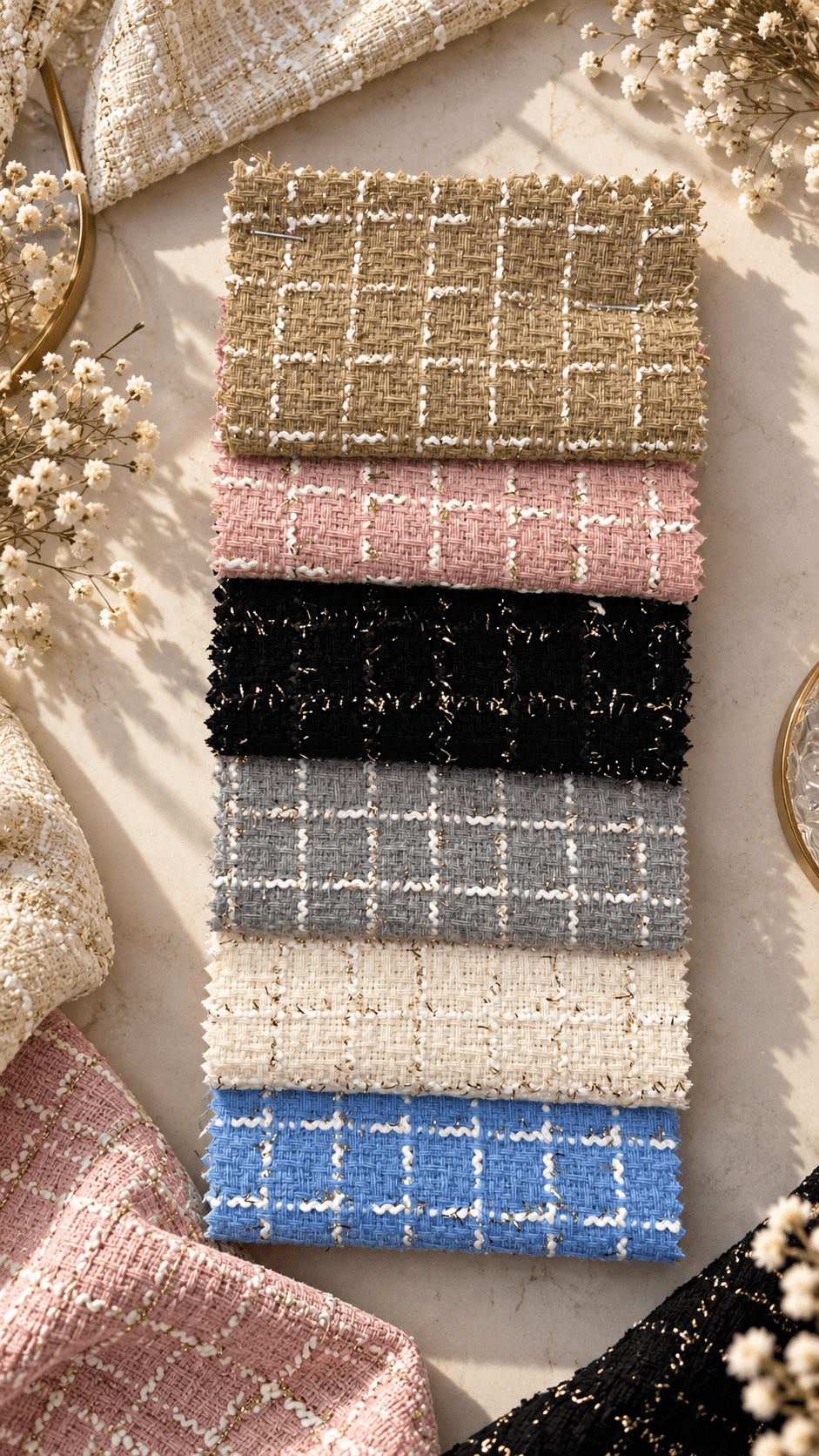 Grey Wool Tweed Fabric – Glitter Checked Suiting by the Metre - Whotex Fabrics London