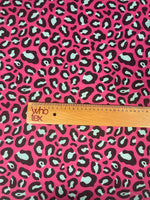 Hot Pink Leopard Print Fabric – Bold Animal Pattern by Metre - Whotex Fabrics London