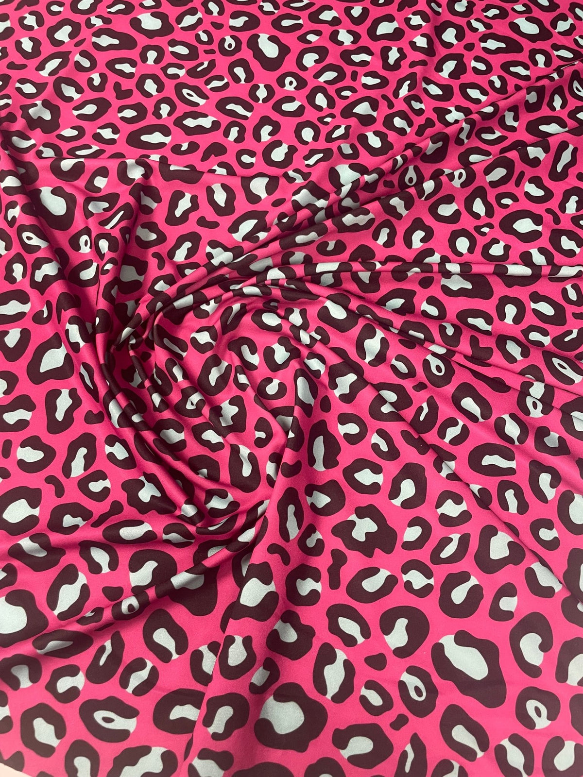 Hot Pink Leopard Print Fabric – Bold Animal Pattern by Metre - Whotex Fabrics London