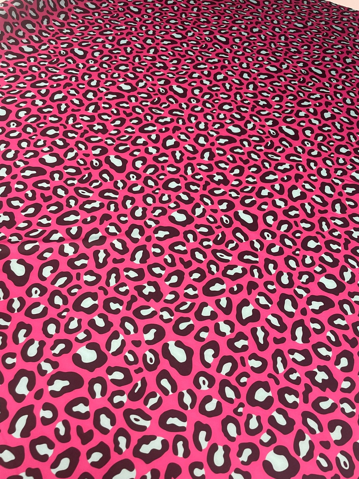 Hot Pink Leopard Print Fabric – Bold Animal Pattern by Metre - Whotex Fabrics London