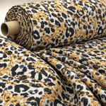 Luxury Baroque Chain and Leopard Fabric by Metre - Whotex Fabrics London