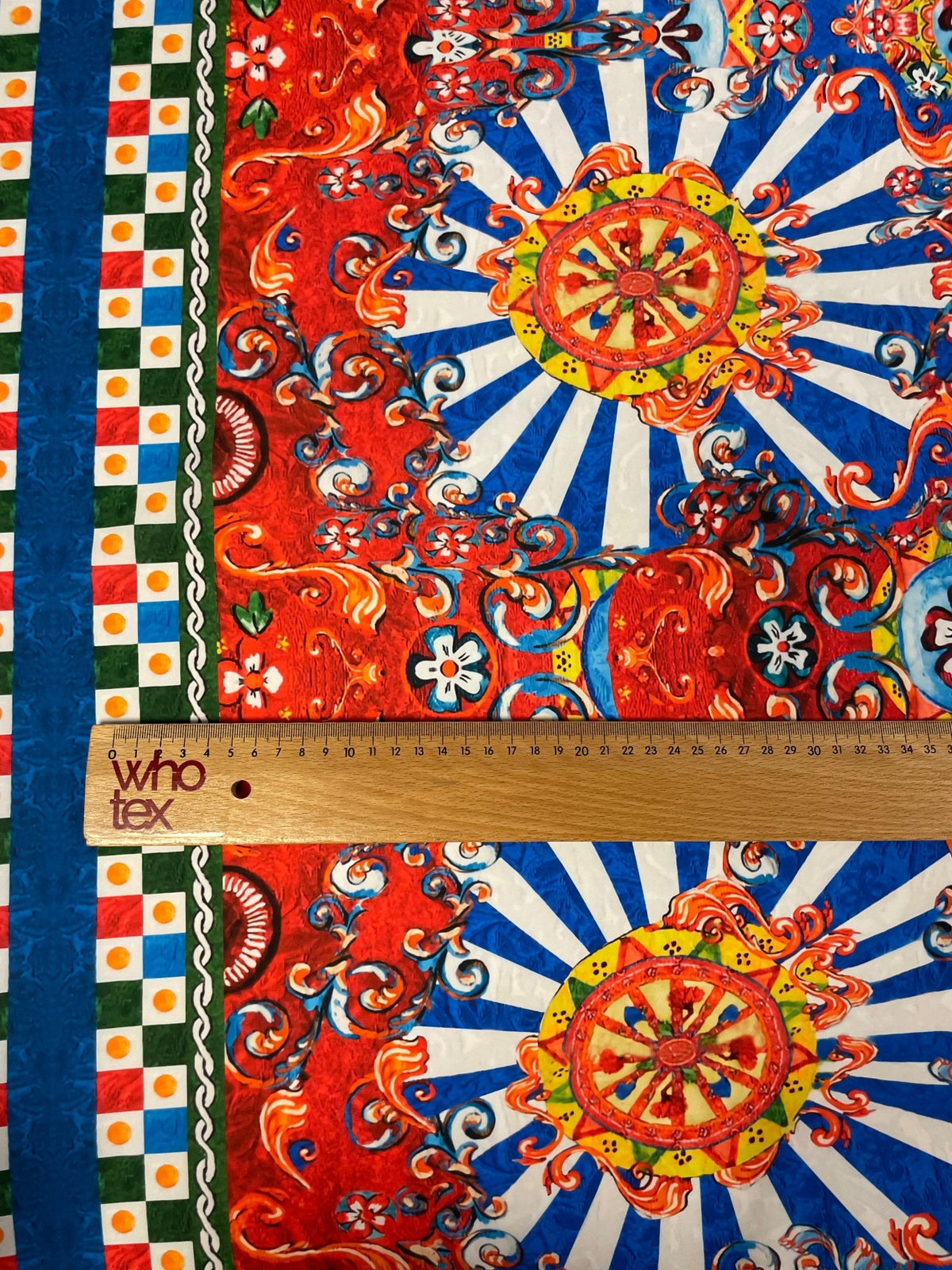 Mediterranean Carnival Print Crepe Fabric by the Metre – Vibrant Style - Whotex Online Fabric Store