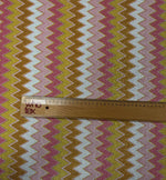 Metallic Lurex Chevron Fabric by the Metre - Whotex Fabrics London