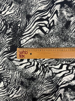 Monochrome Animal Print Fabric by the Metre - Whotex Fabrics London
