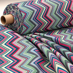 Multicolor Chevron Zigzag Fabric by Metre - Whotex Fabrics London