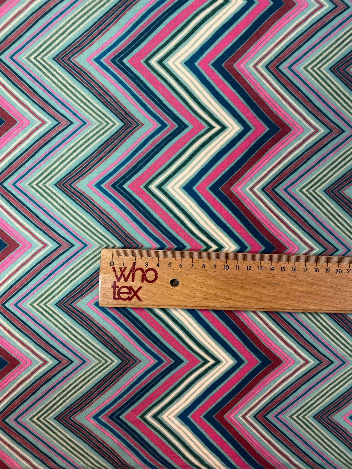Multicolor Chevron Zigzag Fabric by Metre - Whotex Fabrics London